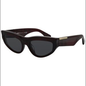Burberry Dark Red Cat-Eye Sunglasses